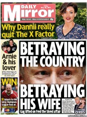 Daily Mirror (UK) Newspaper Front Page for 20 May 2011