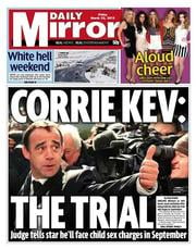 Daily Mirror Newspaper Front Page (UK) for 22 March 2013