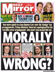 Daily Mirror (UK) Newspaper Front Page for 22 June 2012