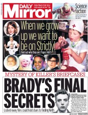 Daily Mirror (UK) Newspaper Front Page for 22 September 2017