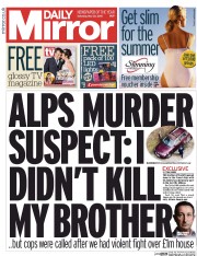 Daily Mirror Newspaper Front Page (UK) for 23 May 2015