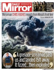 Daily Mirror (UK) Newspaper Front Page for 24 October 2016