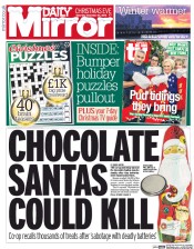 Daily Mirror (UK) Newspaper Front Page for 24 December 2016