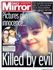 Daily Mirror (UK) Newspaper Front Page for 24 May 2017