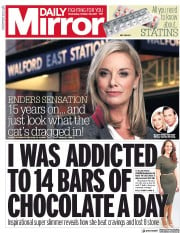 Daily Mirror (UK) Newspaper Front Page for 25 October 2017