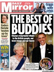 Daily Mirror (UK) Newspaper Front Page for 25 May 2011