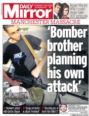 Daily Mirror (UK) Newspaper Front Page for 25 May 2017