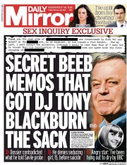 Daily Mirror (UK) Newspaper Front Page for 26 February 2016