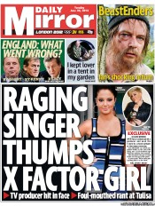 Daily Mirror (UK) Newspaper Front Page for 26 June 2012