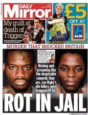 Daily Mirror Newspaper Front Page (UK) for 27 February 2014