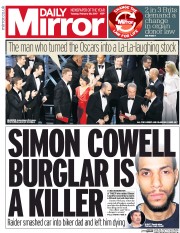 Daily Mirror (UK) Newspaper Front Page for 28 February 2017