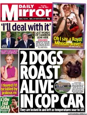 Daily Mirror Newspaper Front Page (UK) for 28 June 2011
