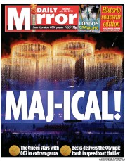 Daily Mirror (UK) Newspaper Front Page for 28 July 2012