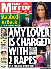 Daily Mirror (UK) Newspaper Front Page for 29 June 2012