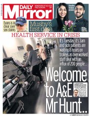 Daily Mirror (UK) Newspaper Front Page for 29 July 2016