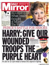 Daily Mirror (UK) Newspaper Front Page for 29 August 2016