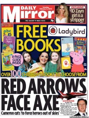 Daily Mirror (UK) Newspaper Front Page for 2 February 2013