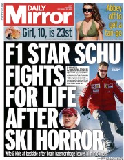 Daily Mirror (UK) Newspaper Front Page for 30 December 2013
