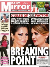 Daily Mirror Newspaper Front Page (UK) for 30 May 2011