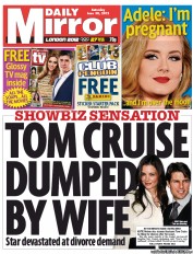 Daily Mirror (UK) Newspaper Front Page for 30 June 2012