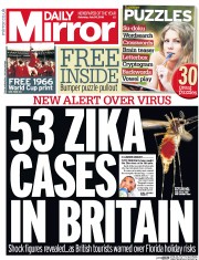 Daily Mirror (UK) Newspaper Front Page for 30 July 2016