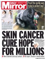 Daily Mirror (UK) Newspaper Front Page for 31 May 2016