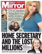 Daily Mirror (UK) Newspaper Front Page for 4 October 2016