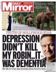 Daily Mirror (UK) Newspaper Front Page for 4 November 2015