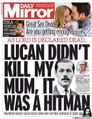 Daily Mirror (UK) Newspaper Front Page for 4 February 2016