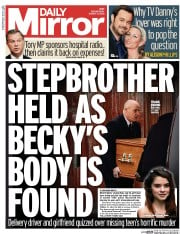 Daily Mirror Newspaper Front Page (UK) for 4 March 2015
