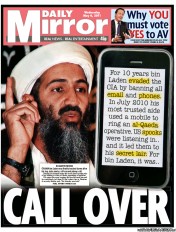 Daily Mirror (UK) Newspaper Front Page for 4 May 2011