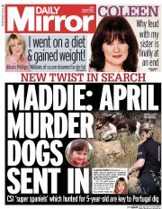 Daily Mirror (UK) Newspaper Front Page for 4 June 2014