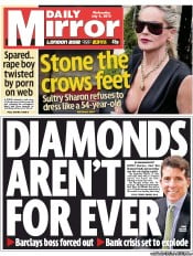 Daily Mirror (UK) Newspaper Front Page for 4 July 2012