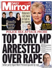 Daily Mirror Newspaper Front Page (UK) for 5 December 2014