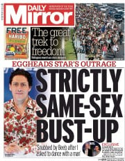 Daily Mirror Newspaper Front Page (UK) for 5 September 2015
