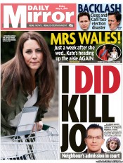 Daily Mirror (UK) Newspaper Front Page for 6 May 2011