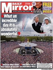 Daily Mirror (UK) Newspaper Front Page for 6 June 2012