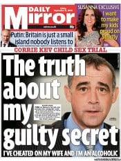 Daily Mirror Newspaper Front Page (UK) for 6 September 2013