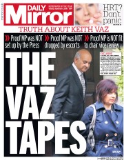Daily Mirror (UK) Newspaper Front Page for 6 September 2016