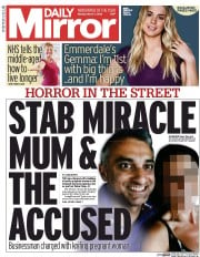 Daily Mirror (UK) Newspaper Front Page for 7 March 2016
