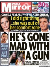 Daily Mirror Newspaper Front Page (UK) for 7 June 2011