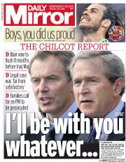 Daily Mirror (UK) Newspaper Front Page for 7 July 2016