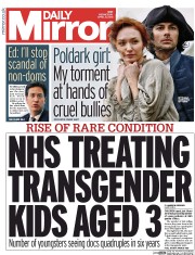 Daily Mirror (UK) Newspaper Front Page for 8 April 2015