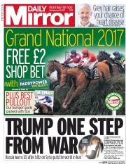 Daily Mirror (UK) Newspaper Front Page for 8 April 2017