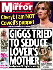 Daily Mirror (UK) Newspaper Front Page for 8 June 2011