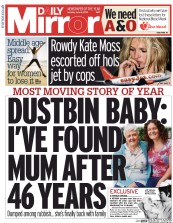 Daily Mirror (UK) Newspaper Front Page for 8 June 2015