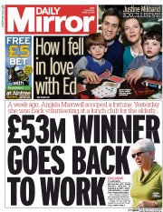 Daily Mirror (UK) Newspaper Front Page for 9 April 2015