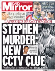 Daily Mirror (UK) Newspaper Front Page for 9 August 2016