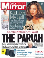 Daily Mirror (UK) Newspaper Front Page for 9 August 2018