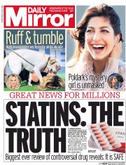 Daily Mirror (UK) Newspaper Front Page for 9 September 2016